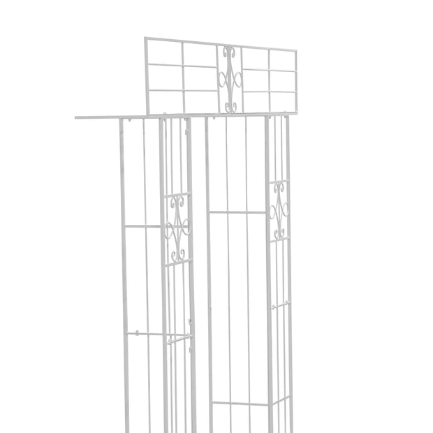 Boltze Arcada metalica de gradina Klara Alb, L210xl35xH235 cm