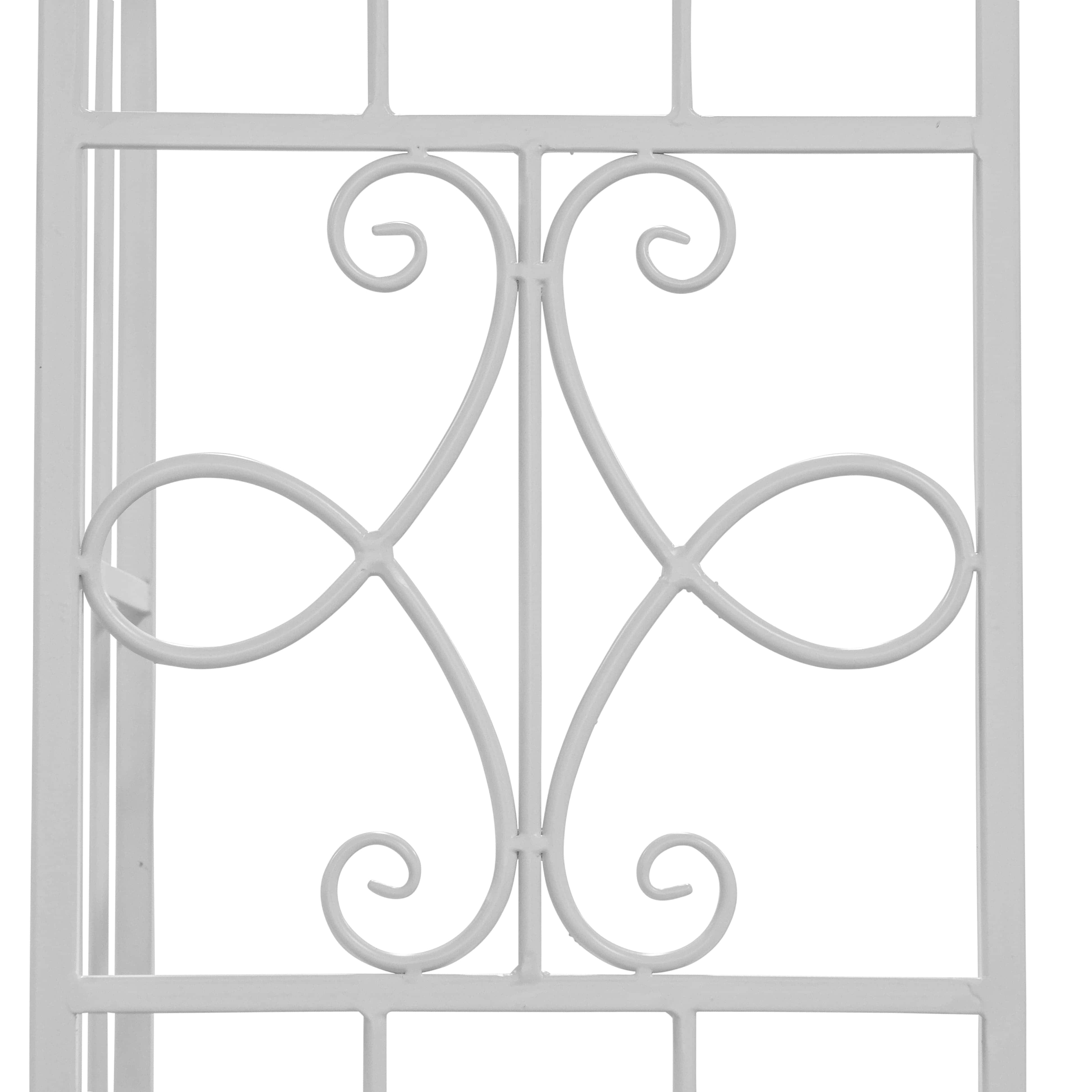 Boltze Arcada metalica de gradina Klara Alb, L210xl35xH235 cm