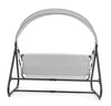 Balansoar leagan pentru gradina / terasa, 2 locuri, Arkell Gri / Negru, l166xA145xH190 cm (3)