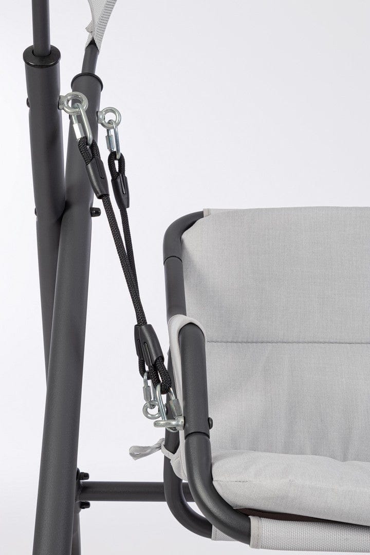Balansoar leagan pentru gradina / terasa, 2 locuri, Arkell Gri / Negru, l166xA145xH190 cm (8)