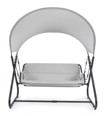 Balansoar leagan pentru gradina / terasa, 2 locuri, Arkell Gri / Negru, l166xA145xH190 cm (11)