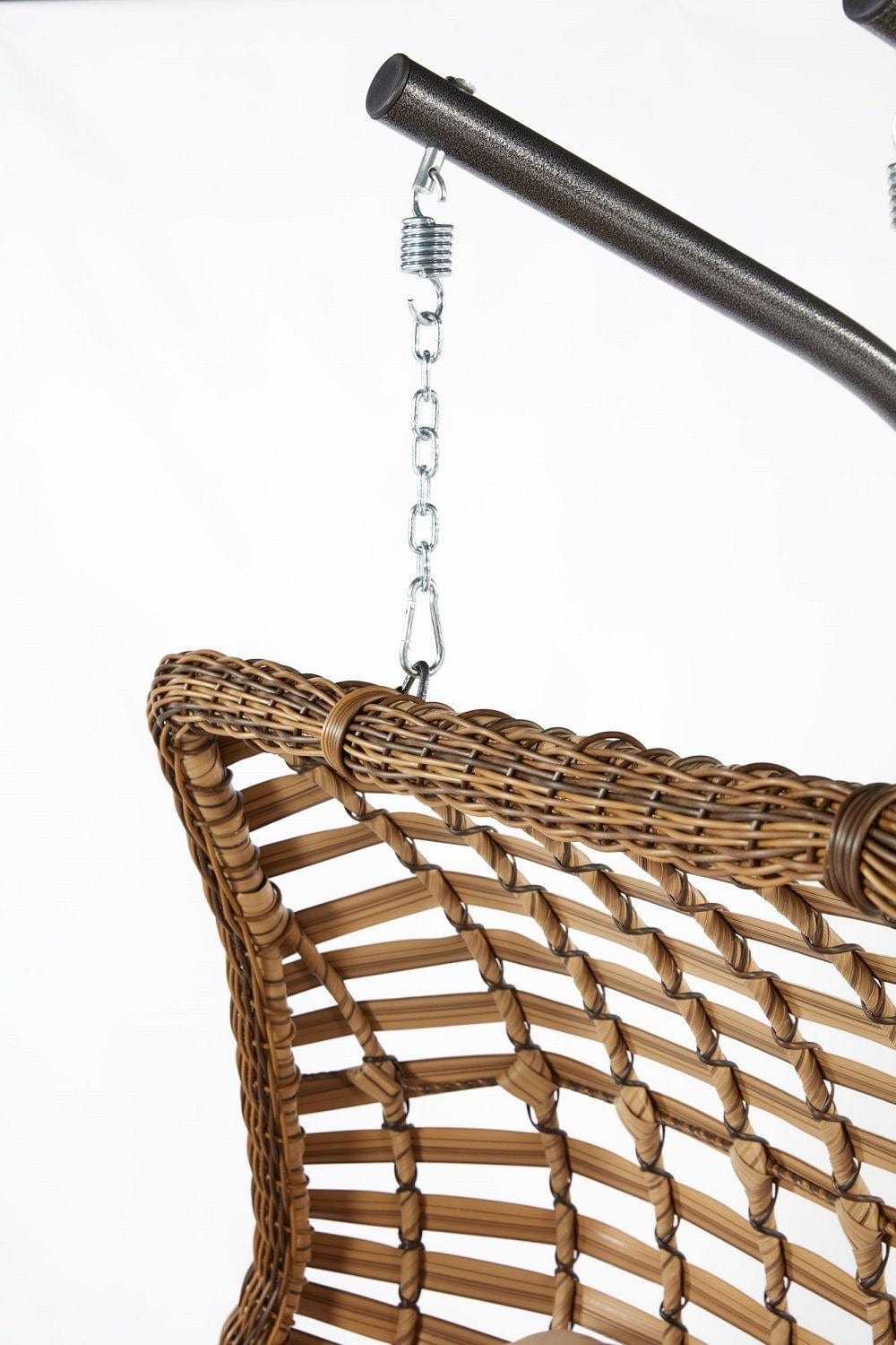 Balansoar leagan pentru gradina / terasa, 2 locuri, Junda Maro / Crem, l173xA120xH214 cm (4)