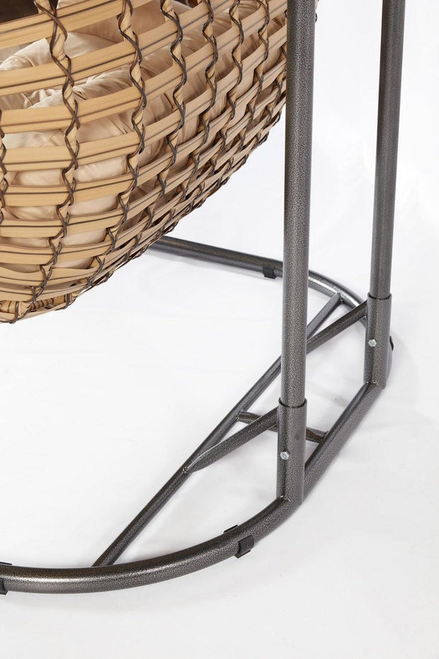 Balansoar leagan pentru gradina / terasa, 2 locuri, Junda Maro / Crem, l173xA120xH214 cm (6)