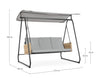 Balansoar leagan pentru gradina / terasa, 3 locuri, Easy Gri / Natural, l210xA138xH182 cm (1)