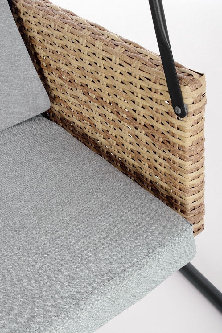 Balansoar leagan pentru gradina / terasa, 3 locuri, Easy Gri / Natural, l210xA138xH182 cm (4)