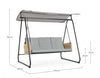 Balansoar leagan pentru gradina / terasa, 3 locuri, Easy Gri / Natural, l210xA138xH182 cm (6)