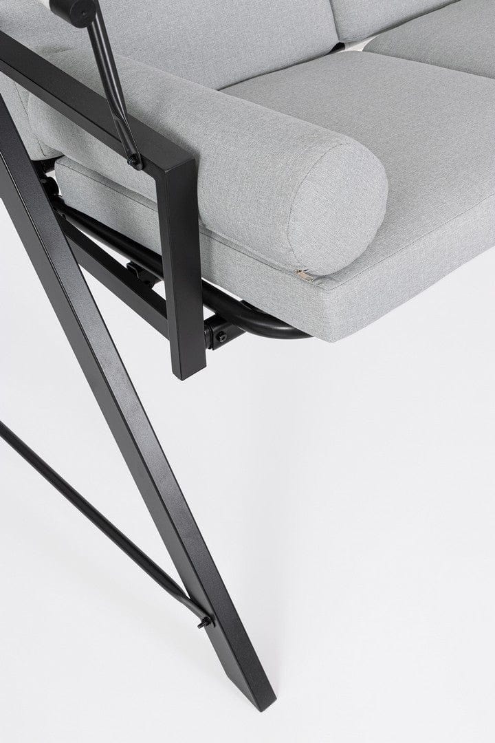 Balansoar leagan pentru gradina / terasa, 3 locuri, Pompei Gri / Negru, l223xA128xH182 cm (10)