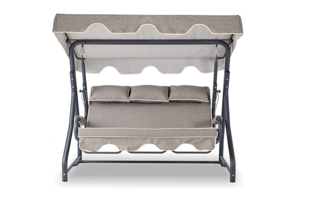 Balansoar leagan pentru gradina / terasa, 3 locuri, Salvia Gri / Antracit, l200xA110xH165 cm (2)