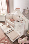 Baldachin Decorativ pentru patut, Romantic Baby Alb / Roz, l300xH220 cm (2)