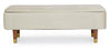 Banca cu spatiu de depozitare, tapitata cu stofa si picioare din lemn, Kira Velvet Natural, l120xA42xH42 cm (3)
