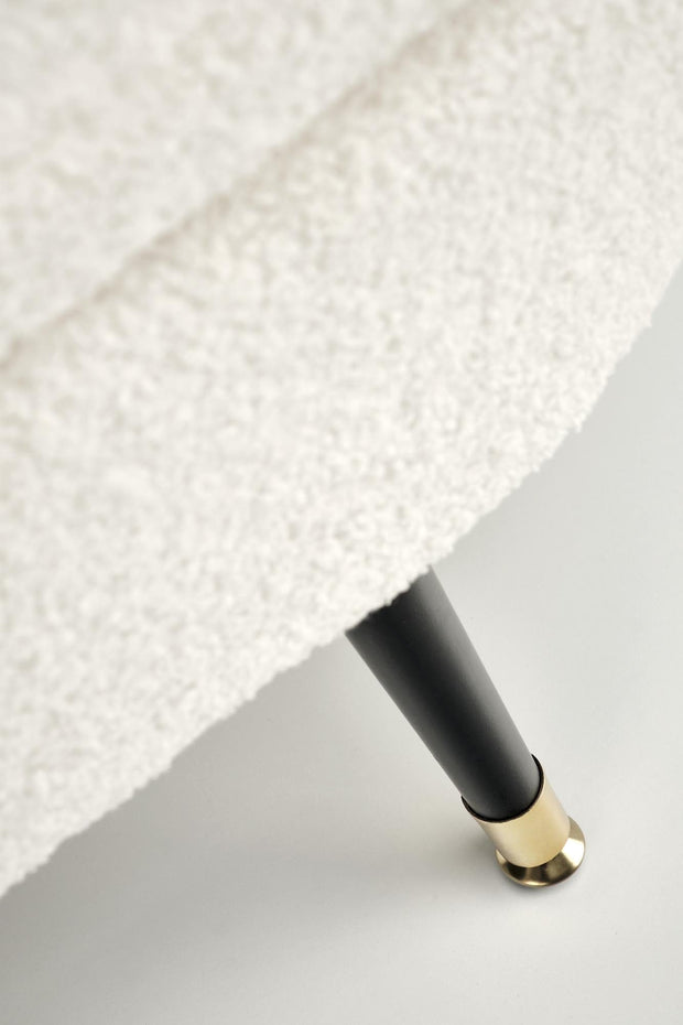 Banca cu spatiu de depozitare, tapitata cu stofa si picioare metalice Aveiro Crem / Negru, l120xA40xH46 cm (5)