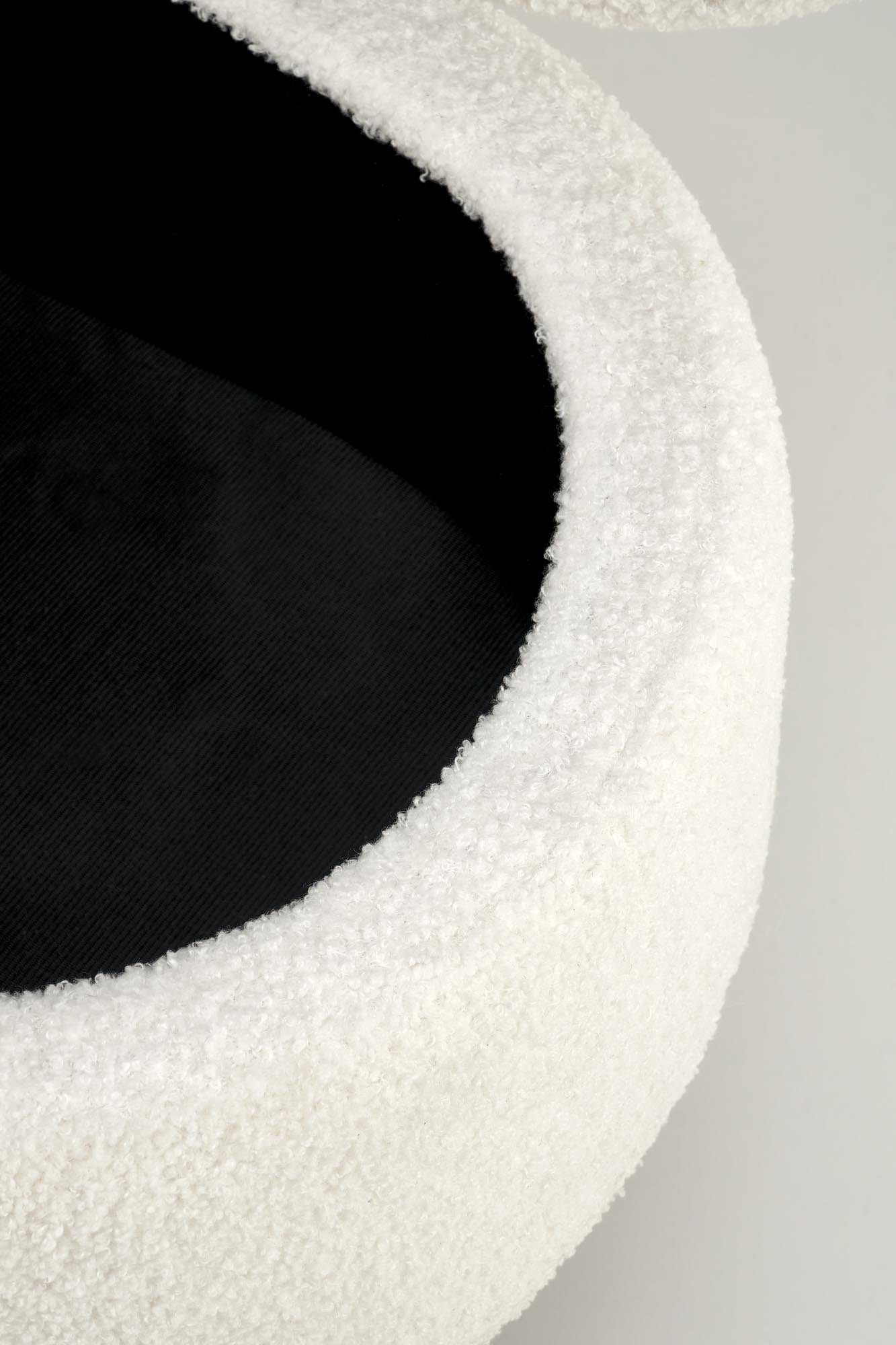 Banca cu spatiu de depozitare, tapitata cu stofa si picioare metalice Aveiro Crem / Negru, l120xA40xH46 cm (7)