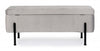 Banca cu spatiu de depozitare, tapitata cu stofa si picioare metalice, Irina Velvet Gri Deschis, l110xA42xH42 cm (11)