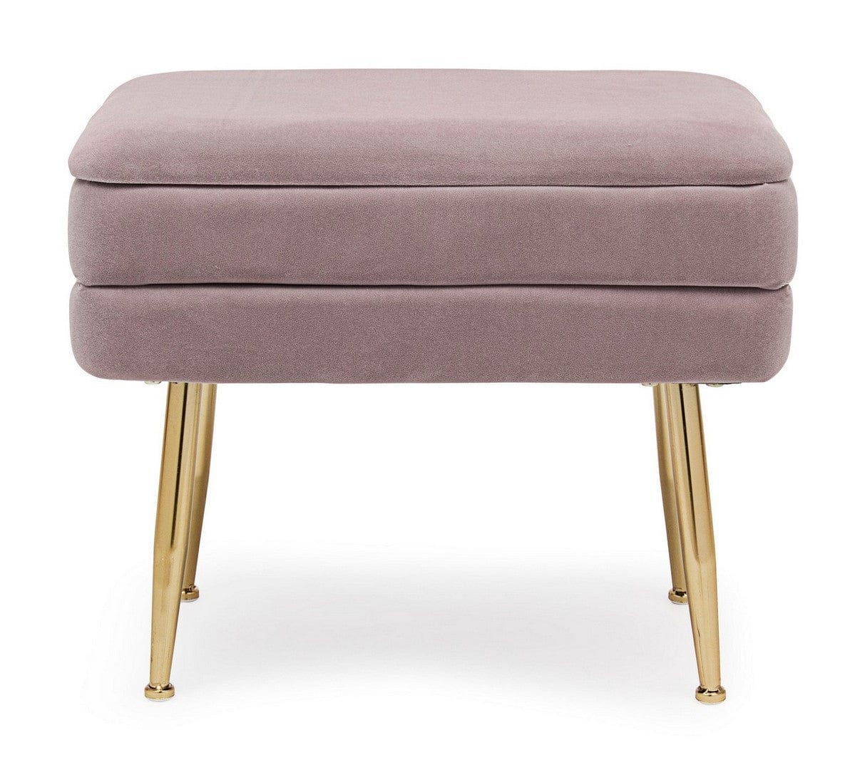 Banca cu spatiu de depozitare, tapitata cu stofa si picioare metalice, Pavlina Single Velvet Mov, l50xA34,5xH42 cm (2)