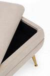 Banca cu spatiu de depozitare, tapitata cu stofa si picioare metalice, Pavlina Velvet Bej, l79,5xA37,5xH42 cm (4)
