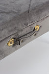 Banca cu spatiu de depozitare, tapitata cu stofa si picioare metalice, Polina Velvet Gri, l80xA34xH42 cm (3)