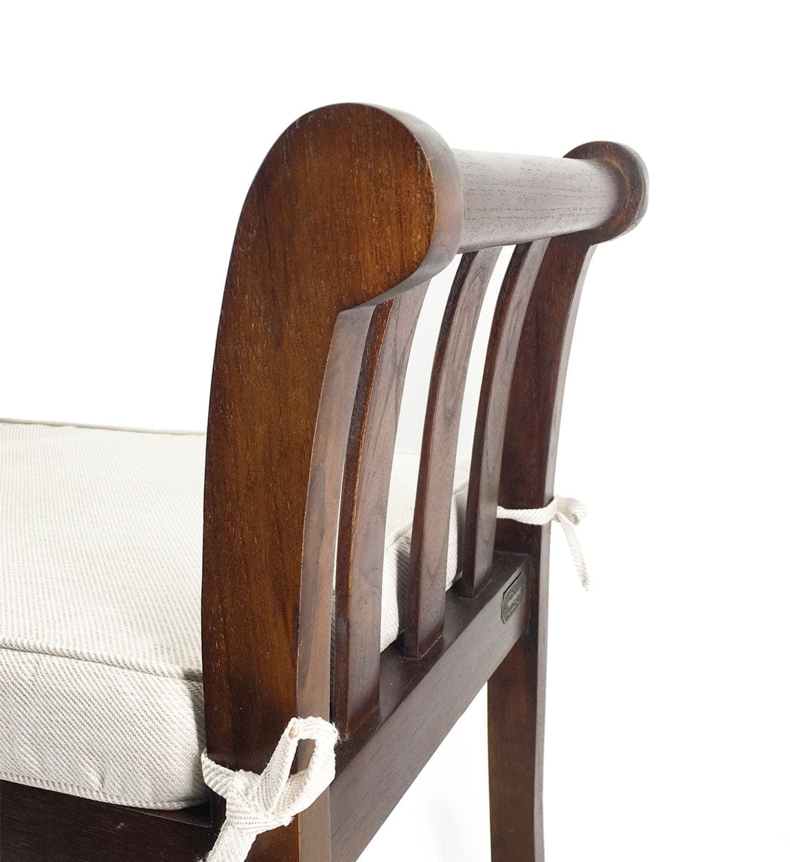 Moycor Banca din lemn, cu perna de sezut Kipas Nuc, l65xA37xH65 cm