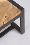Banca din lemn si metal, Elwood Natural / Negru, l135xA35xH47 cm (3)