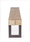 Banca din lemn si metal, Garrett Natural / Negru, l200xA30xH45 cm (3)