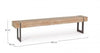 Banca din lemn si metal, Garrett Natural / Negru, l200xA30xH45 cm (10)