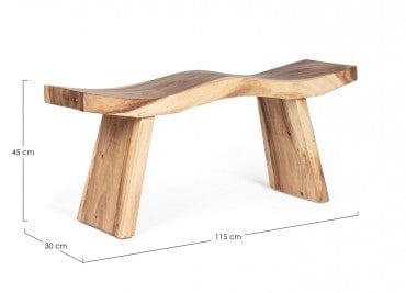 Banca din lemn, Welle Natural, l115xA30xH45 cm (6)