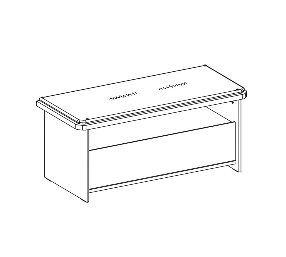 BFSummer Banca din pal cu 1 sertar pentru tineret, baieti 12-24 ani, Trio Natur / Blue, l98xA43xH43 cm