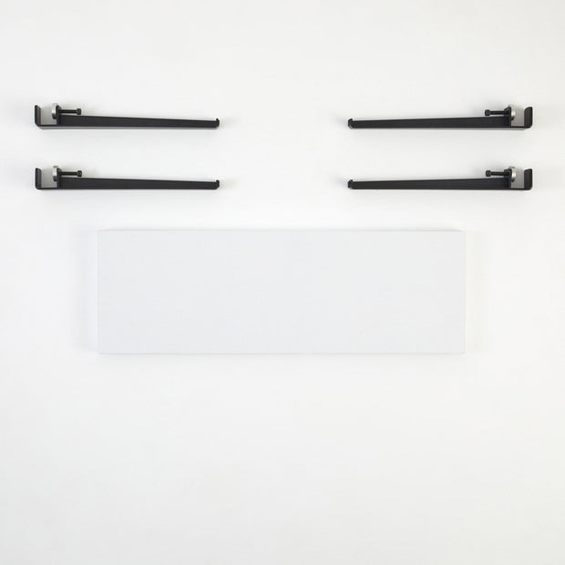 Banca din pal si metal, Khalkeus Alb / Negru, l90xA30xH45 cm (2)