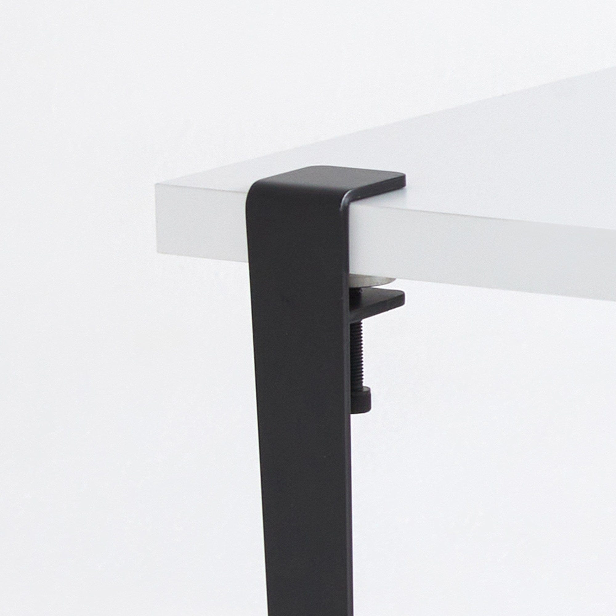 Banca din pal si metal, Khalkeus Alb / Negru, l90xA30xH45 cm (3)