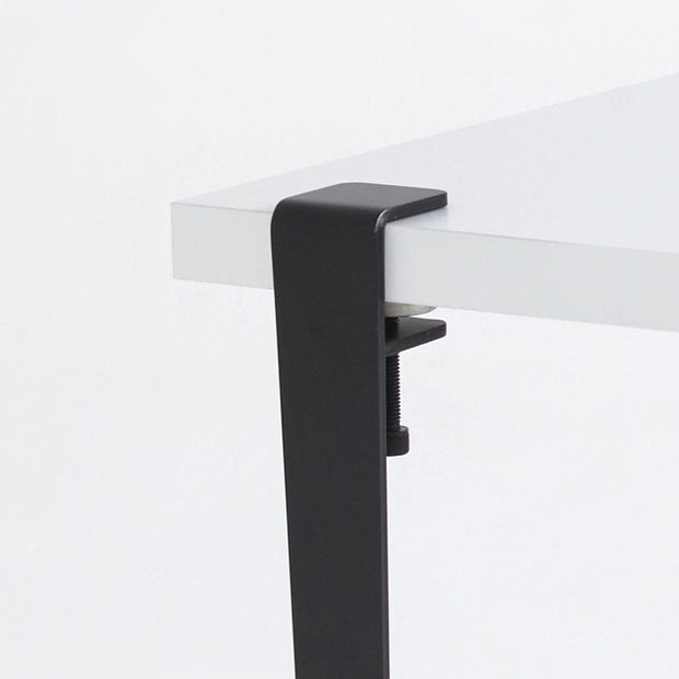 Banca din pal si metal, Khalkeus Alb / Negru, l90xA30xH45 cm (3)