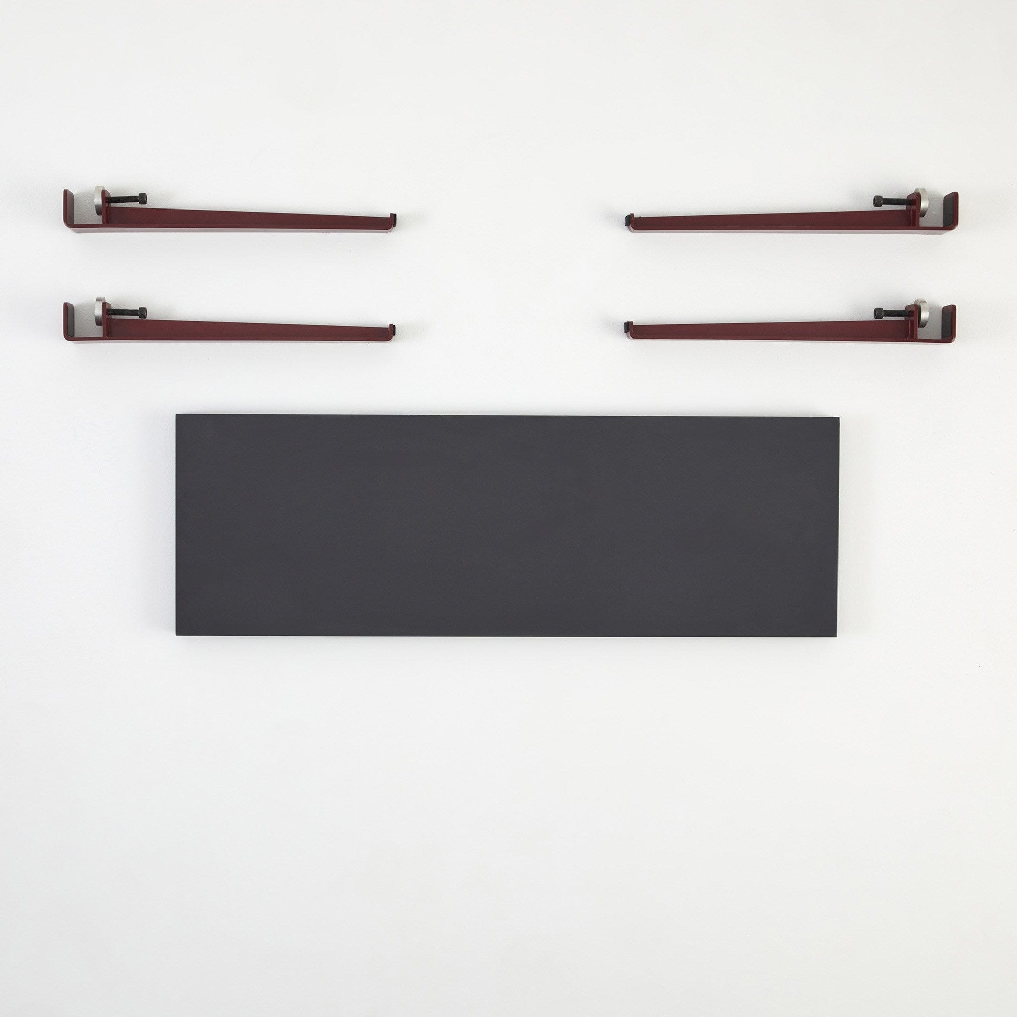 Banca din pal si metal, Khalkeus Antracit / Bordeaux, l90xA30xH45 cm (2)