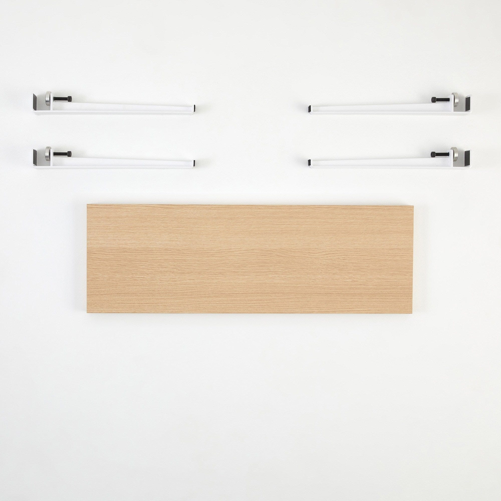 Banca din pal si metal, Khalkeus Natural / Alb, l90xA30xH45 cm (2)