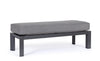Banca pentru gradina / terasa, din aluminiu si material textil, Hendrix Antracit, l120xA45xH41 cm