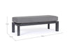 Banca pentru gradina / terasa, din aluminiu si material textil, Hendrix Antracit, l120xA45xH41 cm (1)