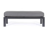 Banca pentru gradina / terasa, din aluminiu si material textil, Hendrix Antracit, l120xA45xH41 cm (2)