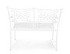Banca pentru gradina / terasa, din metal, Giglio Alb, l110xA59xH85 cm (4)