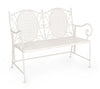 Banca pliabila pentru gradina / terasa, din metal, Emily Alb, l115xA60xH92 cm