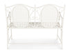 Banca pliabila pentru gradina / terasa, din metal, Emily Alb, l115xA60xH92 cm (3)