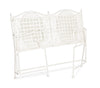 Banca pliabila pentru gradina / terasa, din metal, Emily Alb, l115xA60xH92 cm (6)