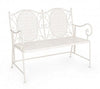 Banca pliabila pentru gradina / terasa, din metal, Emily Alb, l115xA60xH92 cm (8)