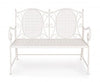 Banca pliabila pentru gradina / terasa, din metal, Emily Alb, l115xA60xH92 cm (10)