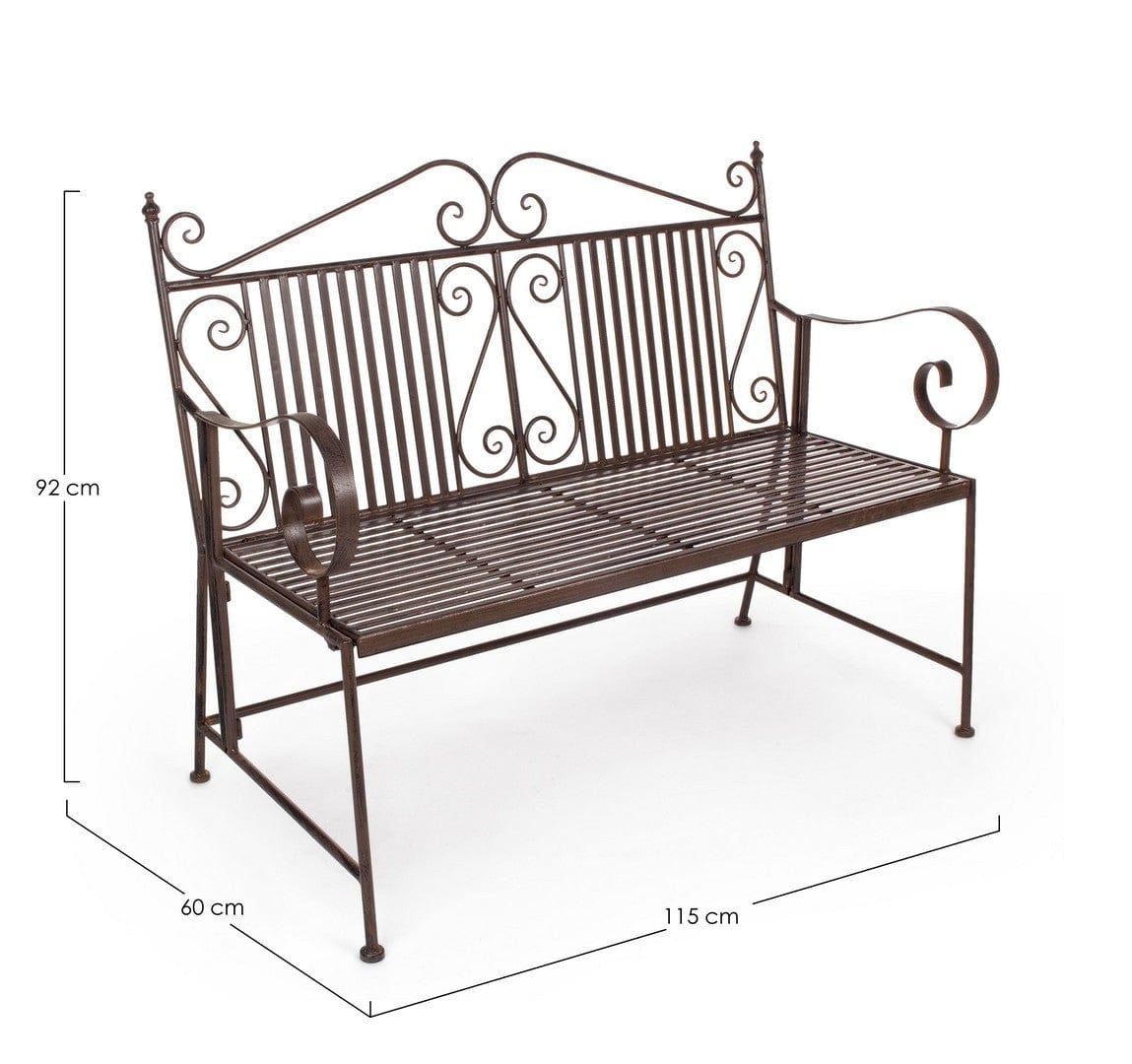 Banca pliabila pentru gradina / terasa, din metal, Melanie Maro, l115xA60xH92 cm (1)