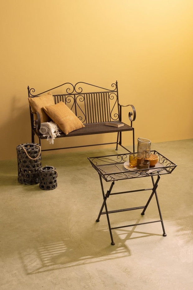 Banca pliabila pentru gradina / terasa, din metal, Melanie Maro, l115xA60xH92 cm (7)