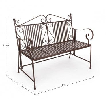 Banca pliabila pentru gradina / terasa, din metal, Melanie Maro, l115xA60xH92 cm (9)