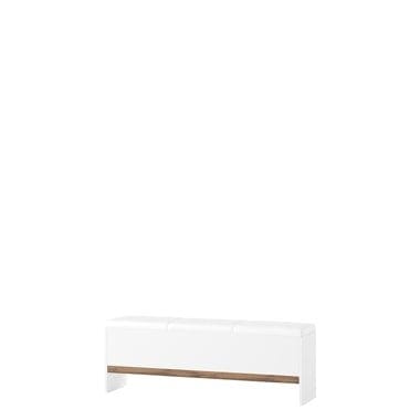 BFSummer Banca tapitata cu piele ecologica Livorno 65 Oak / White, l165xA35xH53 cm