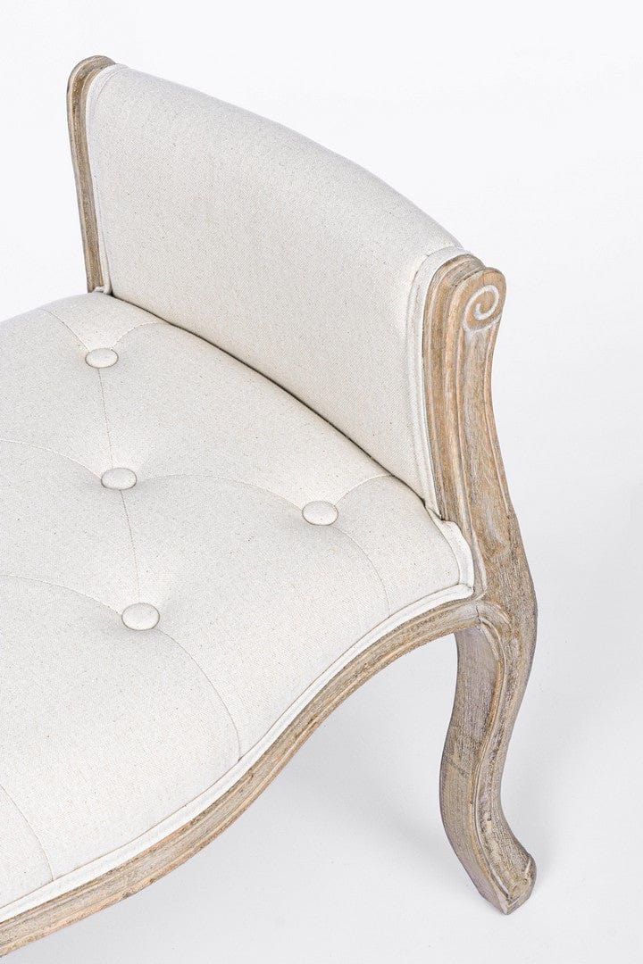 Banca tapitata cu stofa, Diva Natural, l71xA48xH60 cm (4)