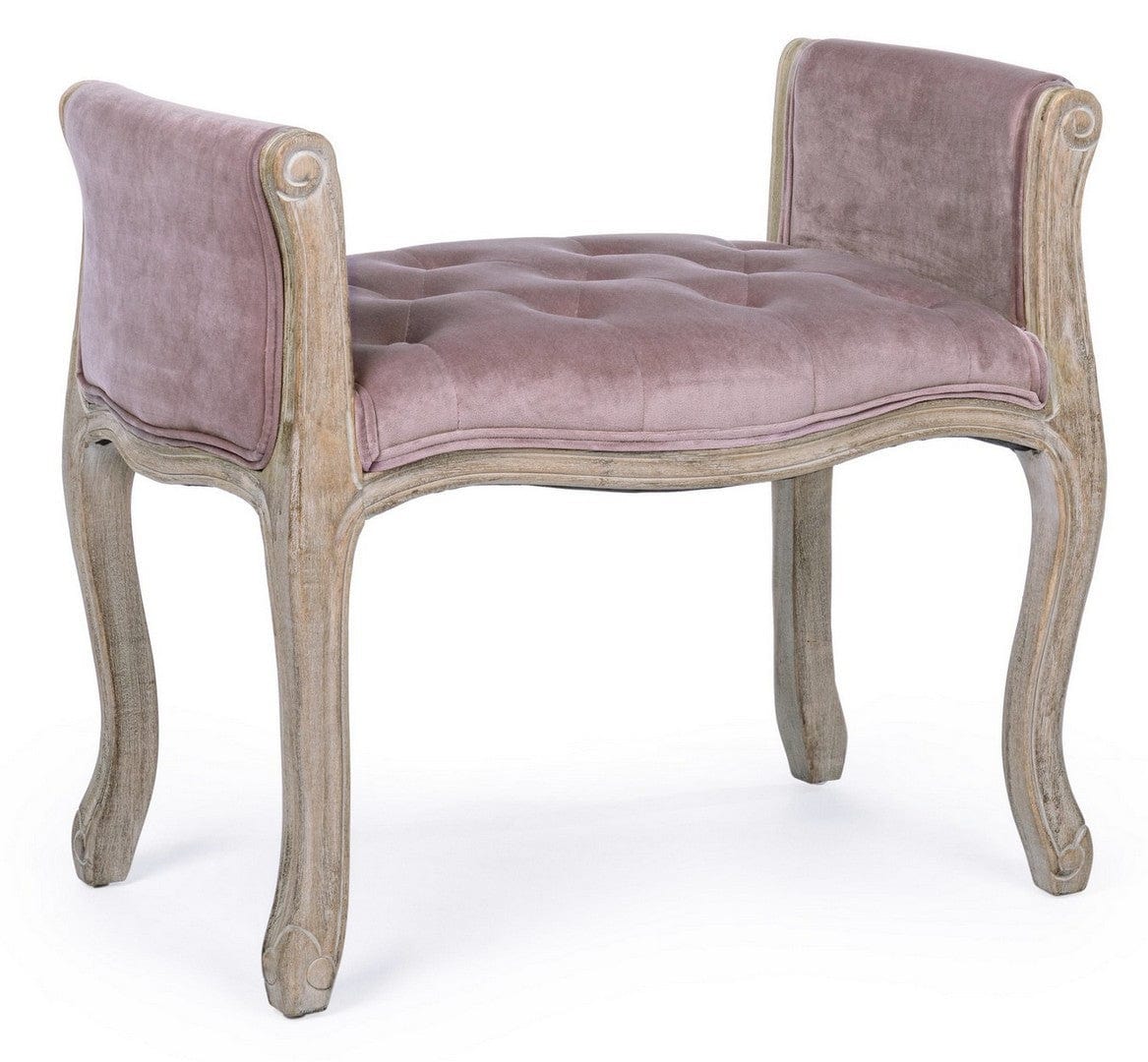 Banca tapitata cu stofa, Diva Velvet Lila, l71xA48xH60 cm