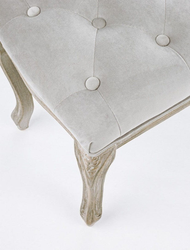 Banca tapitata cu stofa, Mathilde Velvet Gri, l110xA36xH47 cm (3)