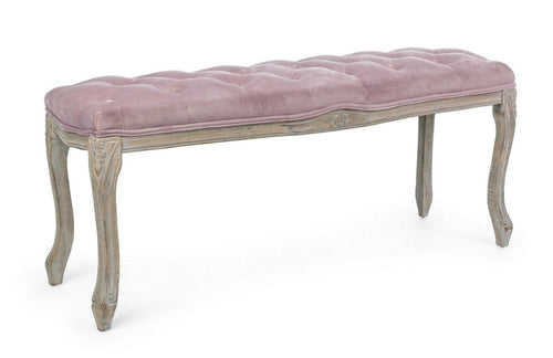 Banca tapitata cu stofa, Mathilde Velvet Lila, l110xA36xH47 cm