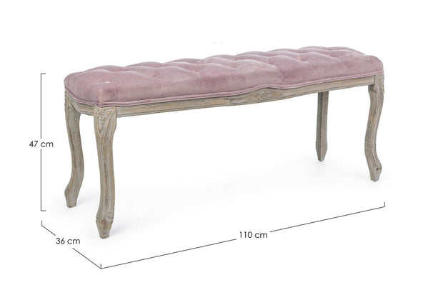 Banca tapitata cu stofa, Mathilde Velvet Lila, l110xA36xH47 cm (1)