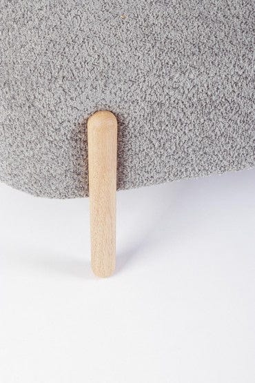 Banca tapitata cu stofa si picioare din lemn, Dayla Gri Deschis, l108xA41,5xH48 cm (8)